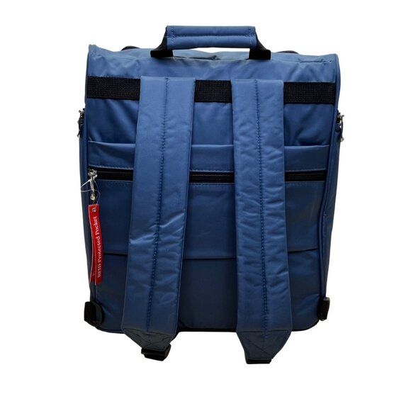 Samantha Brown Unisex Navy Nylon With RFID Protected Pocket Travel Backpack Sz L - Picture 3 of 15